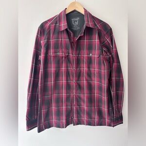 KUHL | M | Red Plaid Response Eluxur Long-sleeve Button Down Shirt